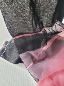 BNWOB Agent Provocateur Pink Black Top Stay Up Stockings Reinforced Heel Size L