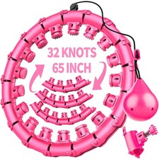 Infinity Weighted Hoop with 32 Links62 Inch,Weighted Hula Hoop for Adults Wei...