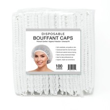 Disposable Bouffant Hair Caps 1000 Ct   Hair Elastic Spa Salon Medical-AH1050x10
