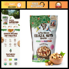 Organic Roasted Brazil Nuts 15 oz - Himalayan Salted, Healthy Snack, Nutritious