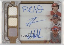 2014 Topps Triple Threads Sepia 27/27 Paul Goldschmidt Freddie Freeman Auto 0qo1