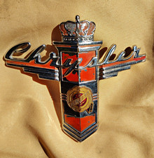 1946 1947 1948 Chrysler Hood Emblem Saratoga New Yorker Royal Windsor Imperial