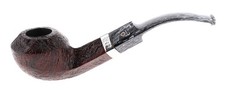 ASHTON BRINDLE XX sandblasted brown half bent rhodesian pipe with band