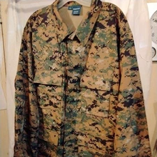 nwot Propper Uniform BDU Coat Ripstop 4 Cargo Pocket Size XL/R Woodland Digital