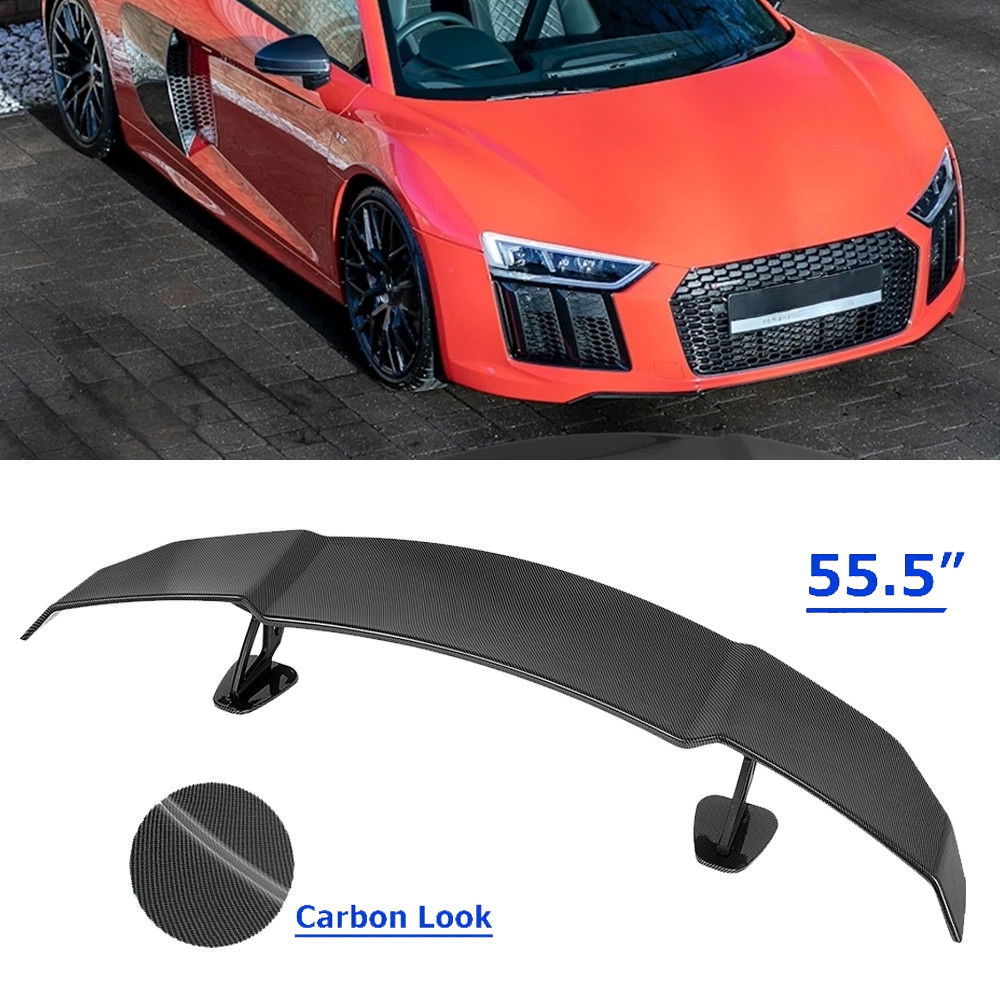 Rear Trunk GT Wing Racing Spoiler Carbon Lip For Audi R8 Coupe 2020-24