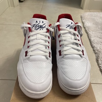 VNDS NIKE AIR FLIGHT CONDOR LOW WHITE RED 344575 164 MENS SIZE 12