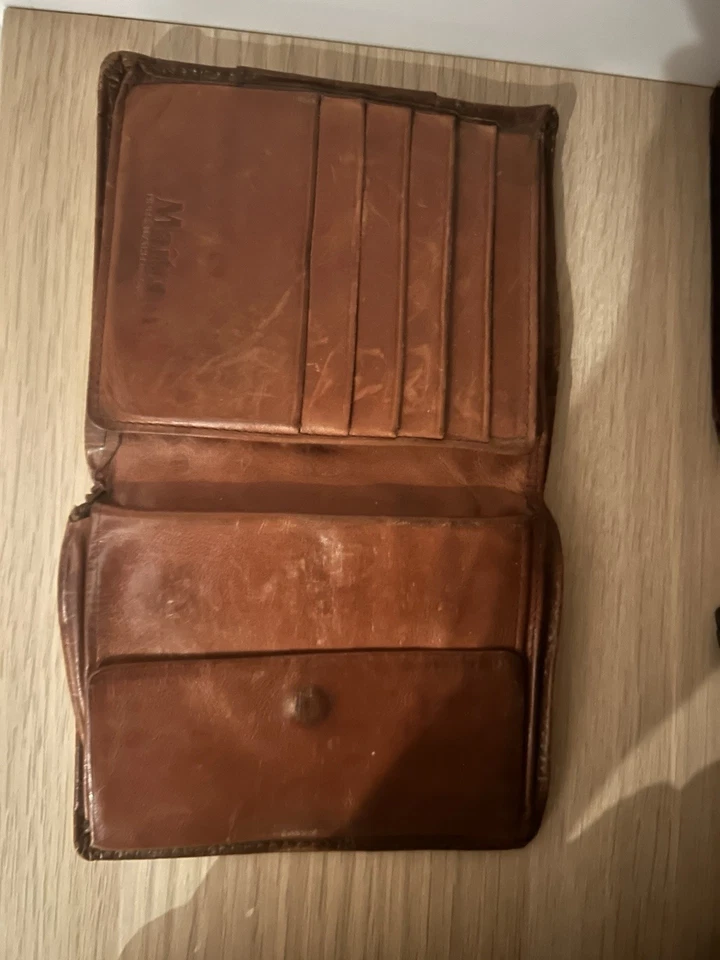 Vintage MAITRE Portemonnaie echtes Krokodilleder – Exotenleder Rarität - Bild 3 von 4