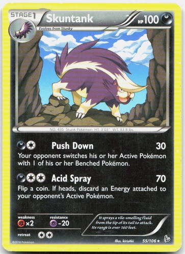 Skuntank 55/106 Rare Flashfire Pokemon Moderately Played