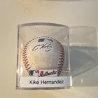 Kike Hernandez Autographed Baseball Original Signed Ball in Display Case