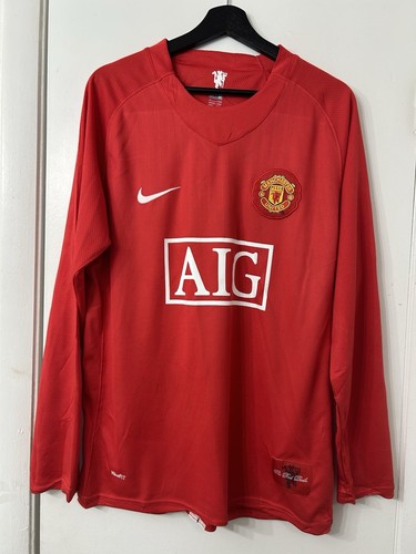 Manchester United 2008/09 Home Soccer Jersey Long Sleeves Berbatov #9 Size M - Imagen 5 de 8