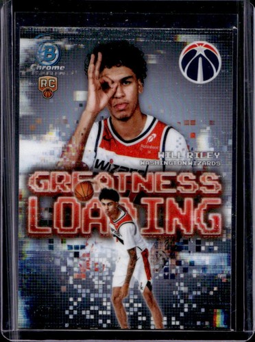 2025-26 Bowman Will Riley Chrome Greatness Loading RC Refractor #GL-21 Wizards