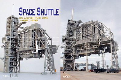 1/400 Space Shuttle on Launch PAD 3D Printing Model Builded A set