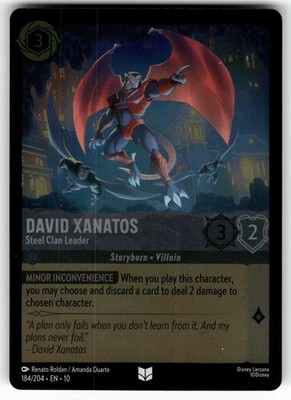 David Xanatos Steel Clan 184/204 Whispers in the Well Lorcana Cold Foil NM