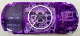 PSP 3000 Clear Purple / New Battery / Genuine Sony Charger / Region Free / 64 GB