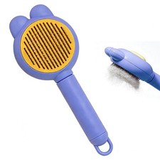 Cat Hair Brushes for Indoor Short Haired Cats, Deshedding and Dog Blue