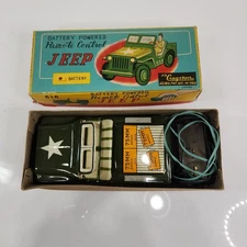 cragstan 50s battery powered remote control jeep Near Mint With Original Box