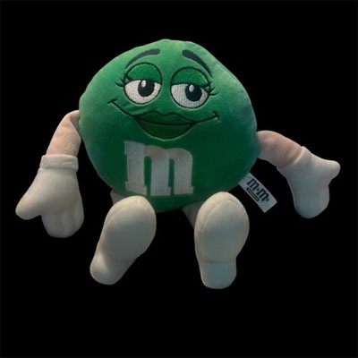 Official Licensed M&M Large 10'' Green Plush Doll Flirty Girl Logo Boots M&M Tag