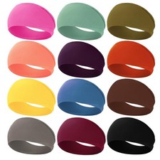 Workout Wide Headbands for Women Non Slip, Super Soft Yoga Elastic Sweat Band