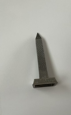 Vintage Washington Monument Metal Miniature Obelisk DC Souvenir Statue