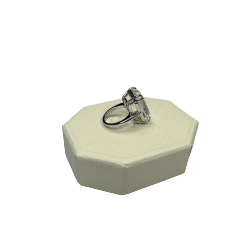 Anello cocktail Swarovski Mesmera taglio ottagonale, bianco, rodiato 8,75 USA - Foto 4 di 10