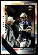 Mike Mooney Rookie RC #85 1992 Wild Card 10 Stripe Houston Oilers. rookie card picture