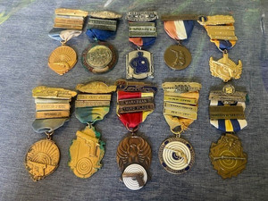 1941-1974 Vintage Marksman Police Rifle 10 Medal Lot New York California Nevada