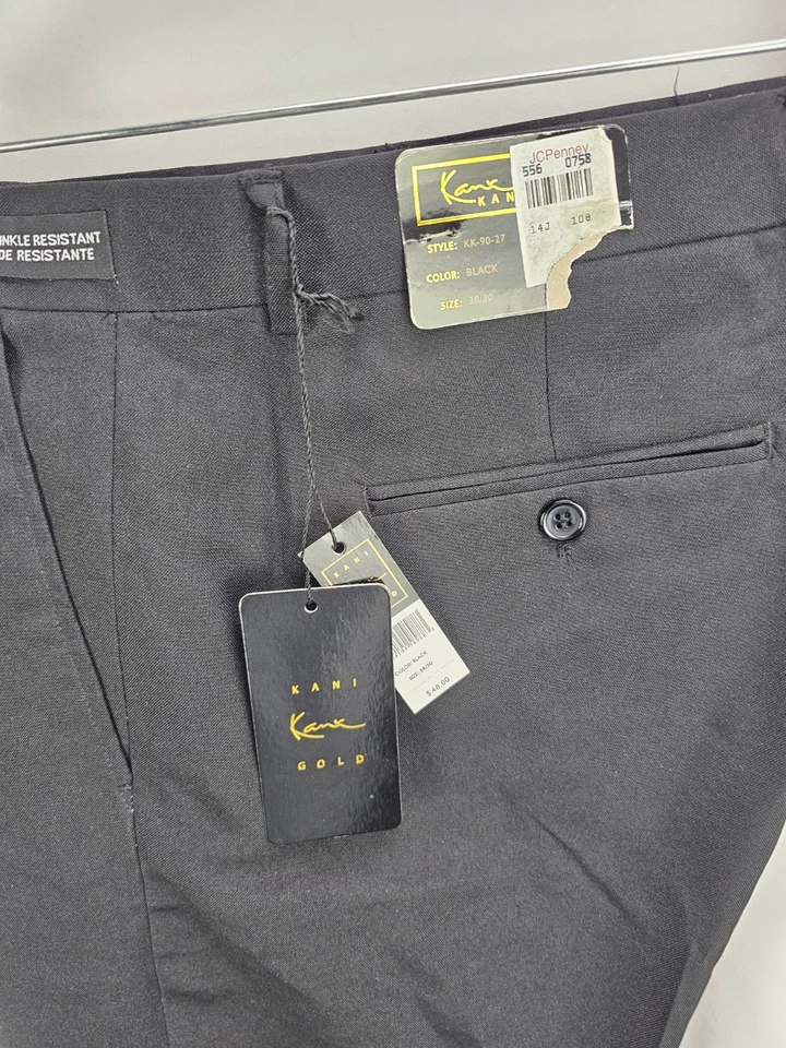 Kani Gold men's Black Dress Pants 38x30 - Image 2 of 4