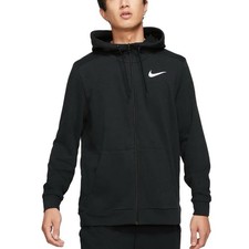 NWT Nike Men's Dry Dri-FIT Hooded Fitness Full-Zip Black Hoodie CJ4317-010 Sz S