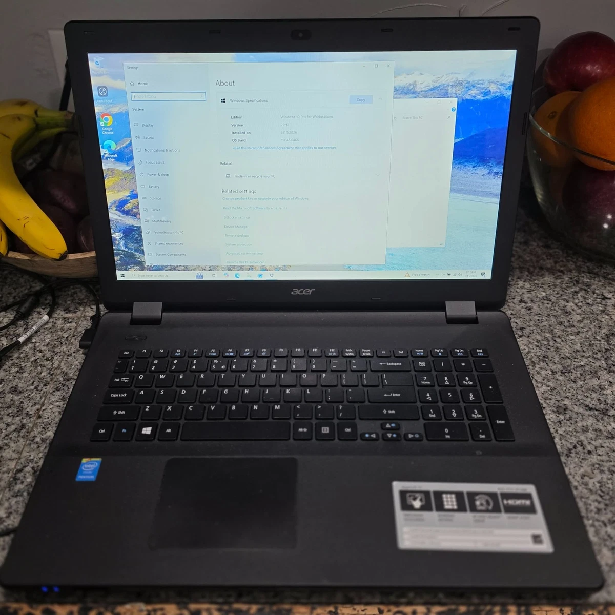 Ordinateur Portable Laptop ACER Windows 10 Intel 1GO RAM