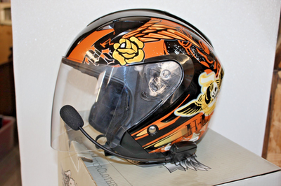 Harley Davidson Keystone Spiced Coral Open Face Helmet/Clear Visor