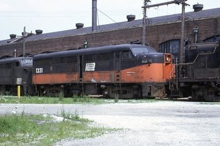 PENN CENTRAL RAILROAD FA 1 #1331 ORIGINAL KODACHROME SLIDE