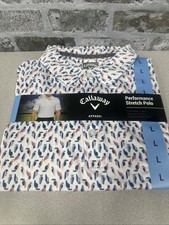 Callaway Men's Moisture Wicking Performance Golf Polo L Bright White Regatta