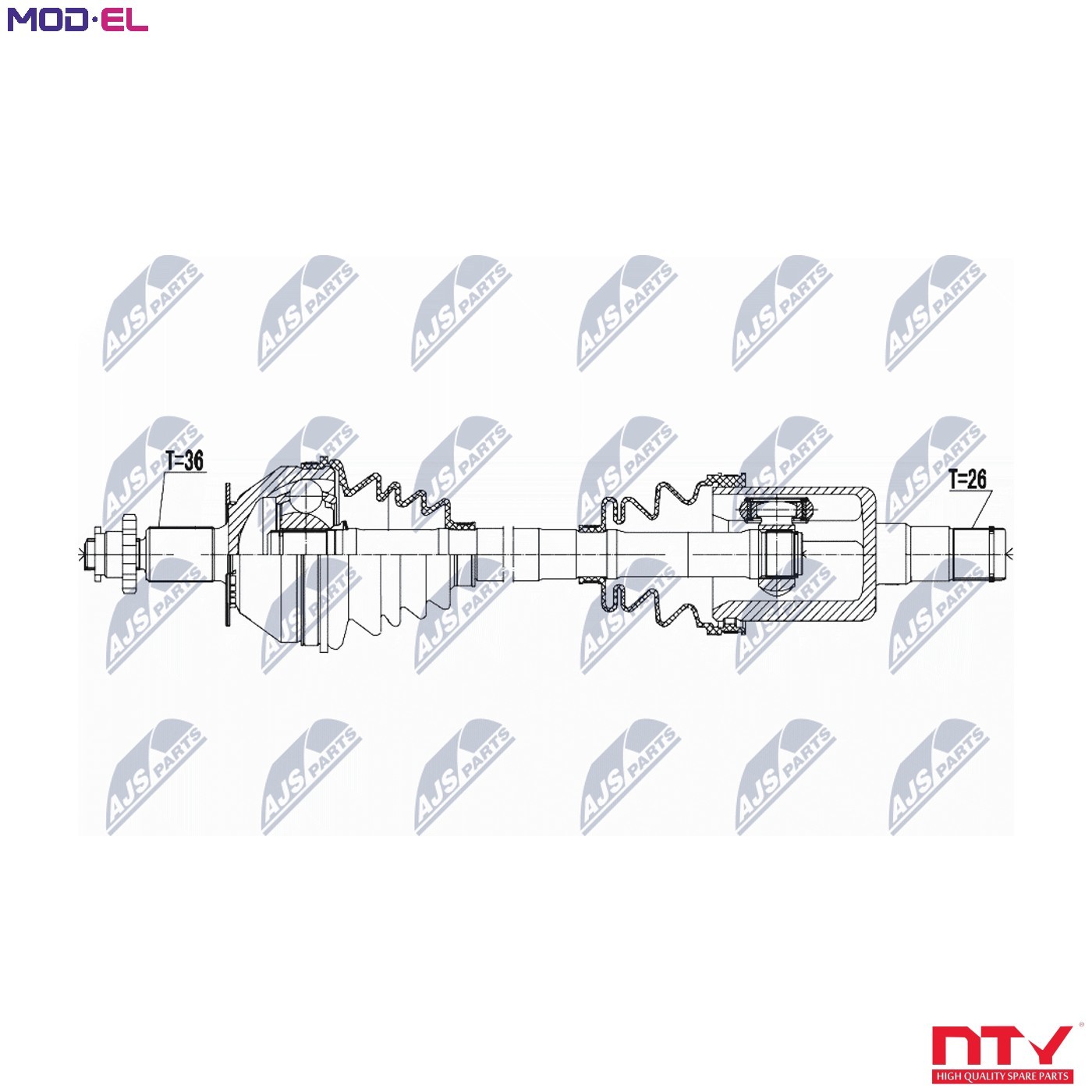 NTY NPW-VW-125 Drive Shaft for SEAT,SKODA,VW - Image 9