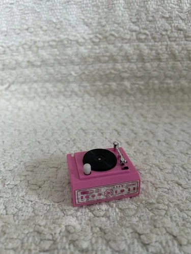 Vintage Wind Up PENTONIC Toy Record player Japan Barbie Size Works No Top Pink