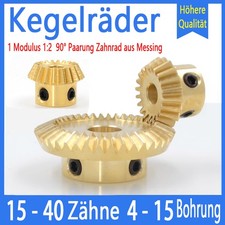 1 Modul Kegelradgetriebe 90&deg; 1:2 Paarung Kegelr&auml;der Mit Keyway Kegelrad Messing