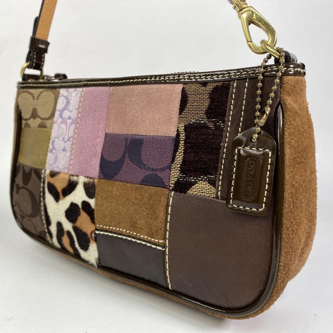 Coach Patchwork Mini Demi Pouch Handbag 7071 Used item For Woman