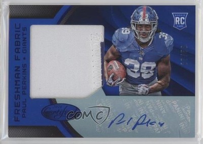 2016 Certified Mirror Blue /50 Paul Perkins #232 Rookie Auto RC 0ja2