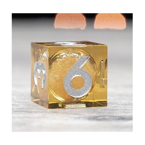 FanRoll Liquid Core Dice FanRoll/Metallic Dice Ga Elixir d6 - Yellow w/Si New
