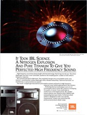 1984 • JBL Speakers Titanium print ad • 1980s Live Music high frequency CA.18