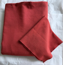 Very Large Tablecloth 13 Large Napkins Cotton Weave Texture Scarlet Red 156x58"