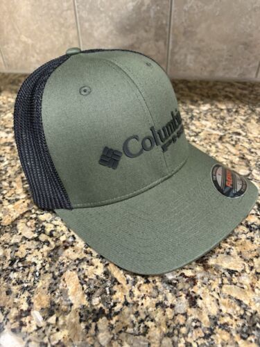 Sombrero trasero de malla con logotipo Columbia PHG, verde/negro con parche de cuerno L/XL (nuevo con etiquetas) - Imagen 4 de 11