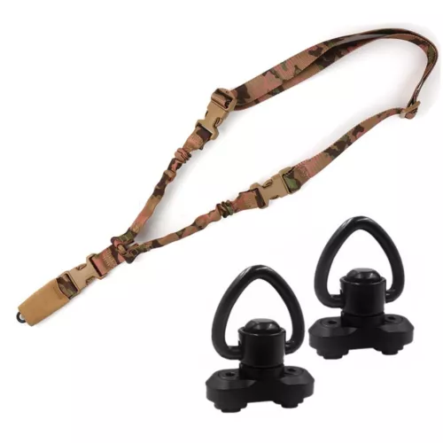 Single Point Gun Rifle Sling Bungee Strap w/ M-LOK Quick Release QD Sling Swivel - Bild 43 von 44