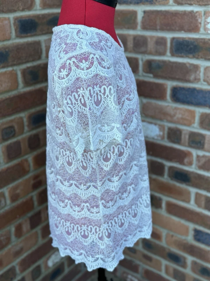 Marks And Spencer Indigo Collection Ivory Lace Top 14 BNWOT - Image 2 of 4