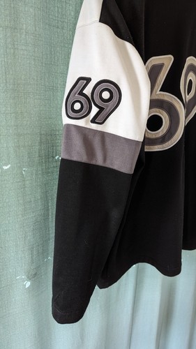 Sean John Collection 1969 Vintage Varsity Jacket - BLACK, WHITE & CREAM - Picture 3 of 8