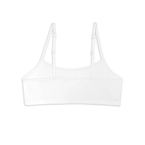 Wonder Nation Girls SIZE 28 Cotton Scoop Bralette, 2-Pack,COLOR WHITE, BEAGE bra - Picture 6 of 11