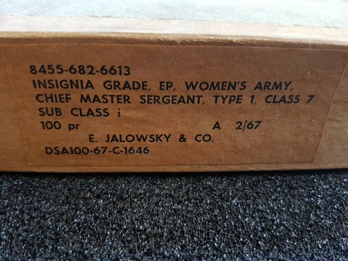 (31) US Army Chief Master Sergeant E-8 Frauen Women´s Rank SGT Major Vietnam - Picture 2 of 2