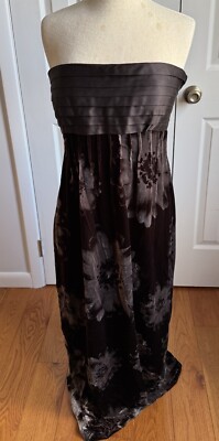 ST. JOHN EVENING Mahogany Brown Strapless Gown  Dress NWT NEW ~ SZ 8 ~ $1210