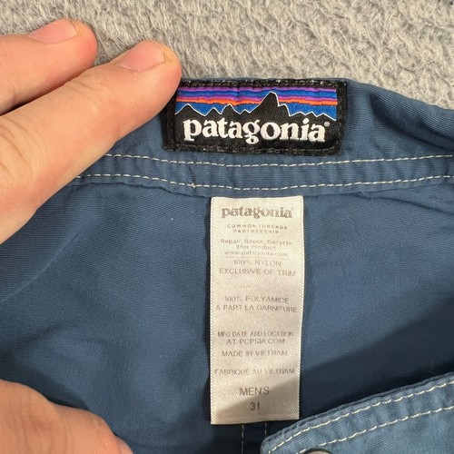 Patagonia Shorts Men's Size 31 Blue Board Shorts Swimsuit - Picture 3 of 10