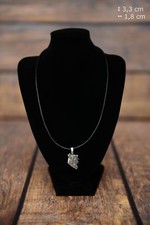 Briard type 2 - silver plated pendant with image of a dog, Art Dog UK