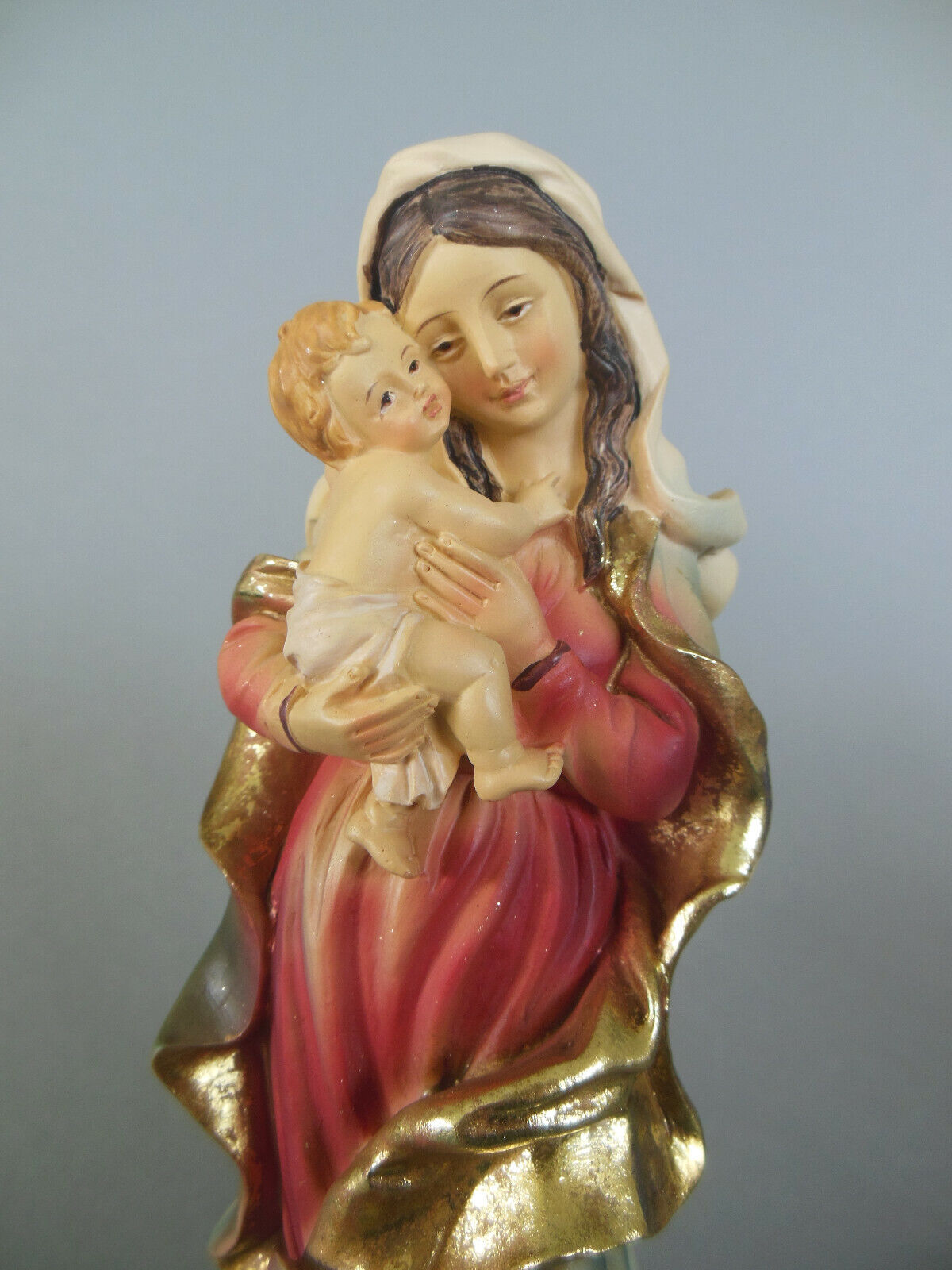 Mutter Gottes 20 cm hoch, Madonna mit Jesuskind Kind Polystone WA